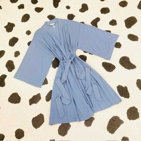 Soma Womens Size Small/Medium Blue Lightweight Soft Stretchy Belted Comfy Robe - Picture 1 of 10